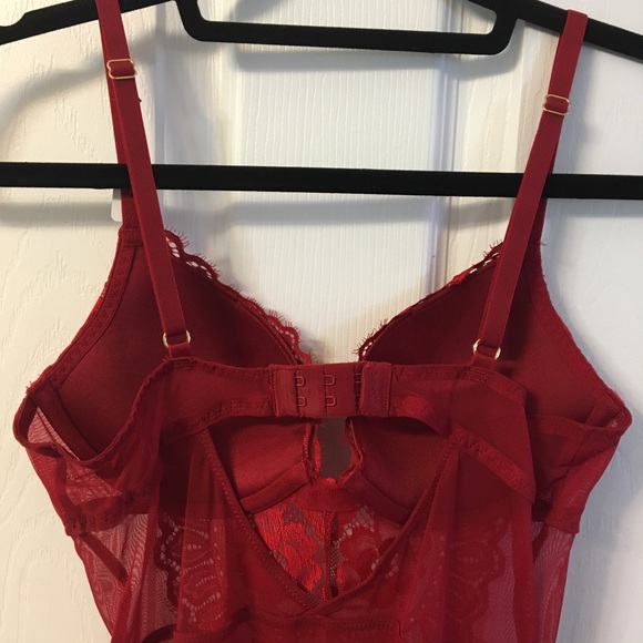 La Senza Sexy Red Merrywidow 2 piece set - Picture 6 of 8